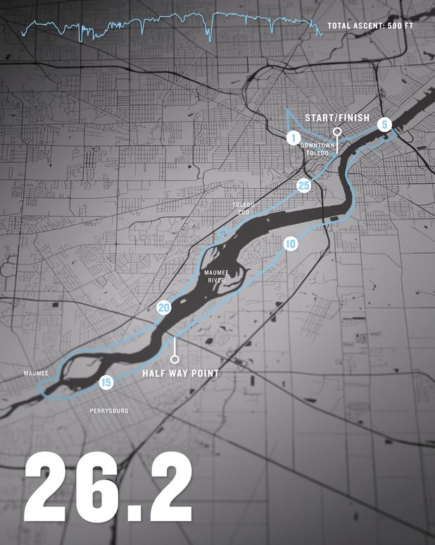 Toledo full marathon course.